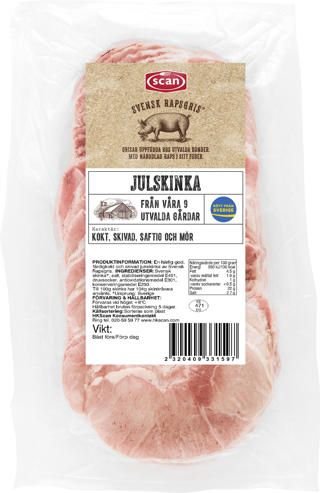 Julskinka Rapsgris Skivad Sverige