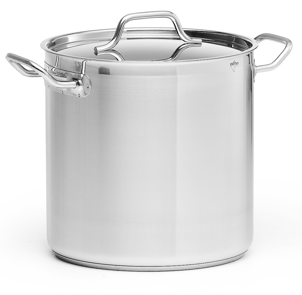 Kittel hög med lock rostfri Ø26cm h26cm 12L