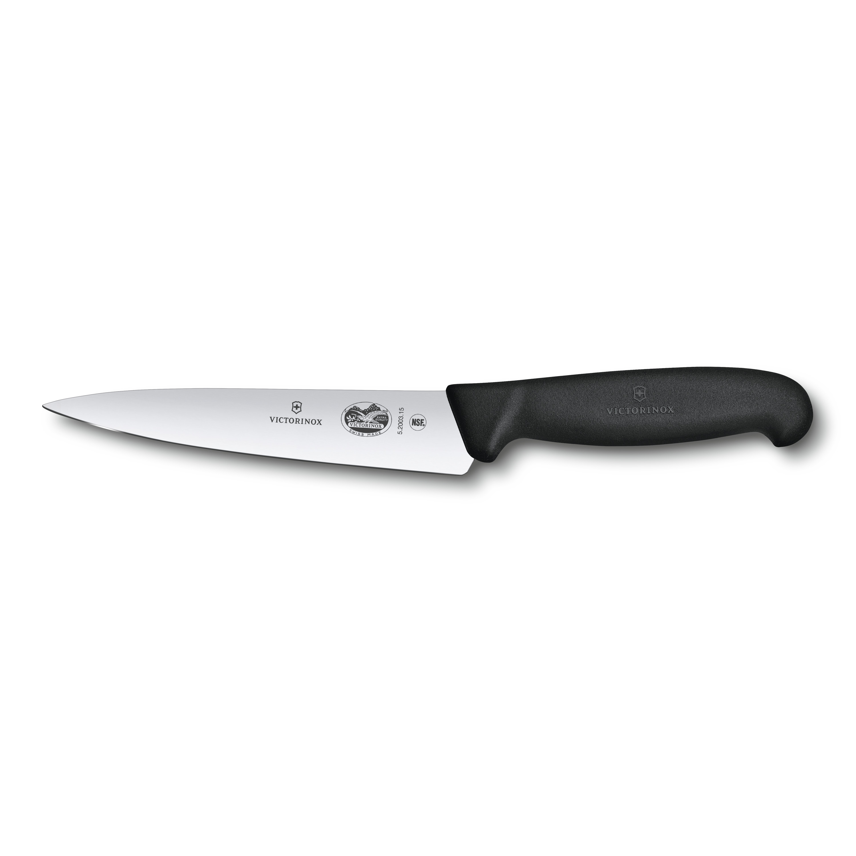 Kockkniv 15 cm svart fibrox handtag