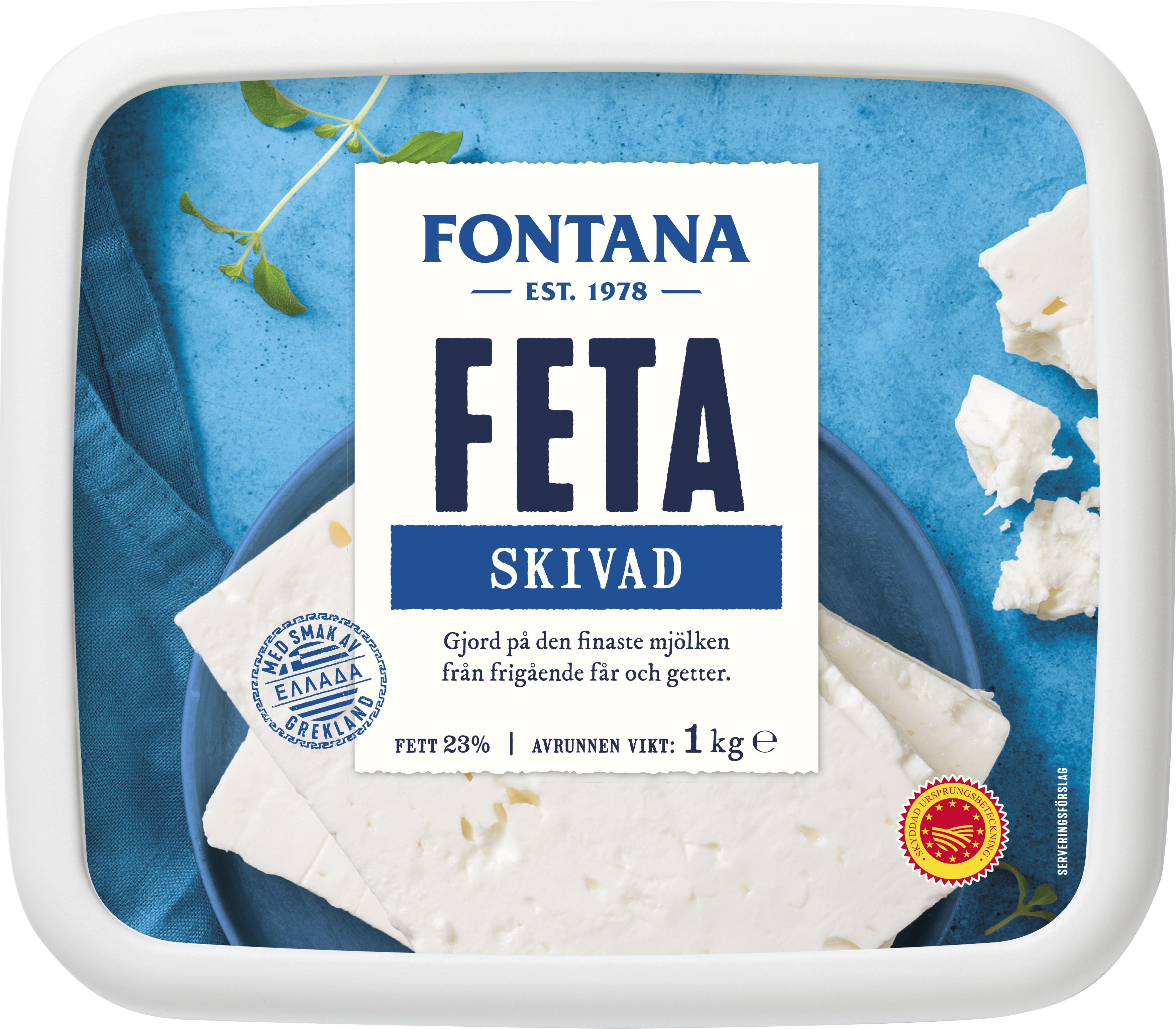 Skivad Fetaost 23%