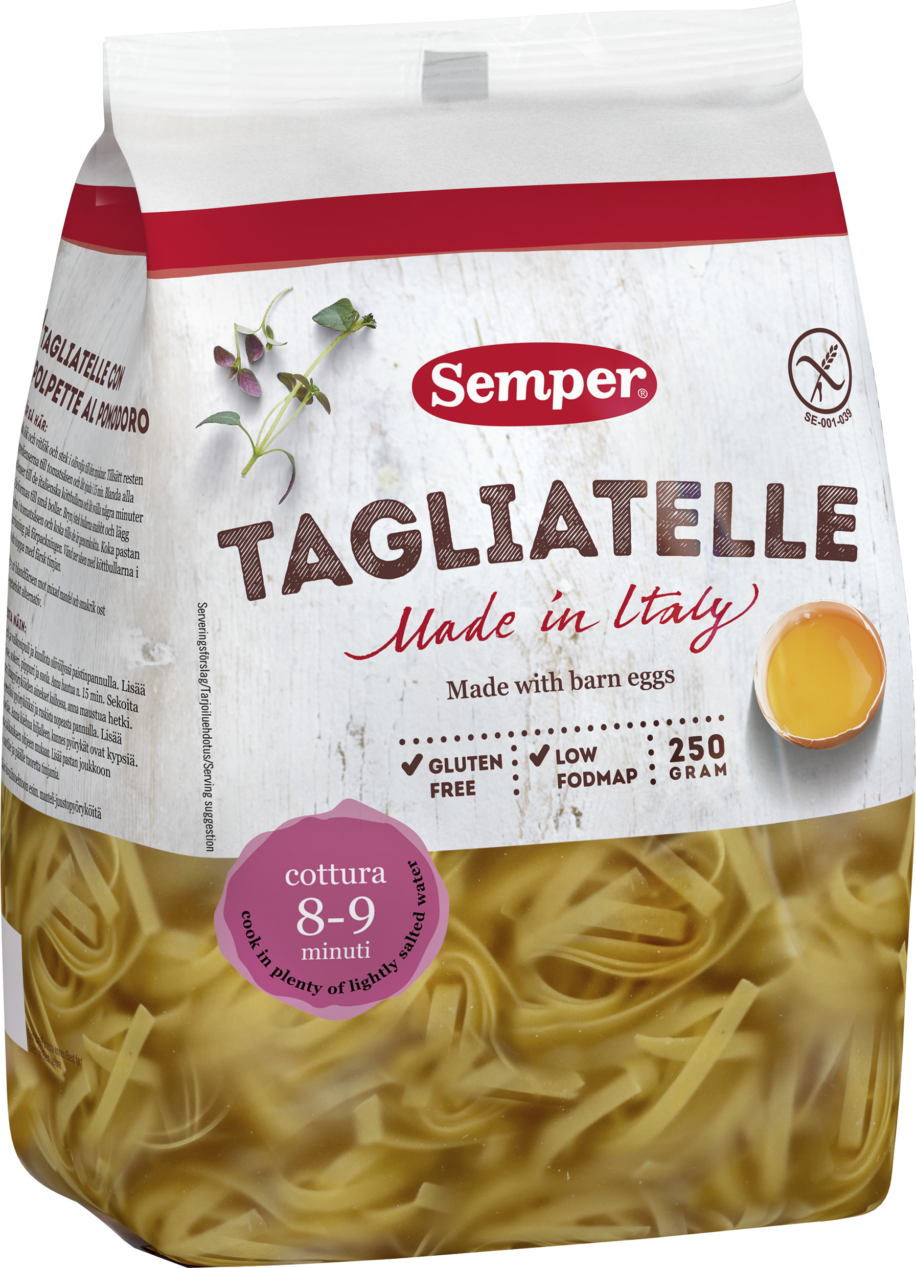 Tagliatelle Ägg Glutenfri