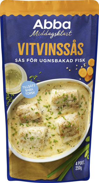 Vitvinssås för ugnsbakad torsk