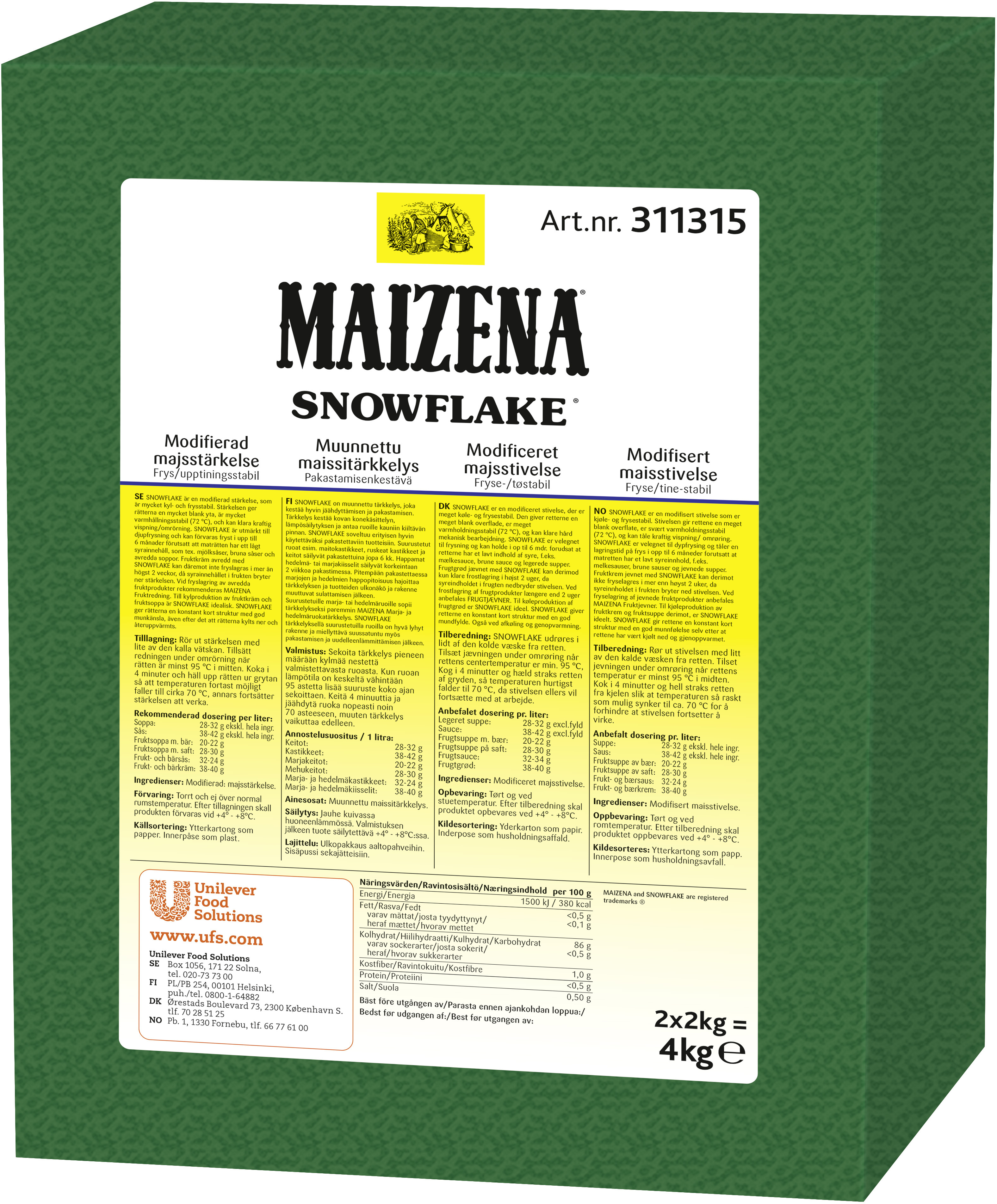 Snowflake Modifierad Stärkelse