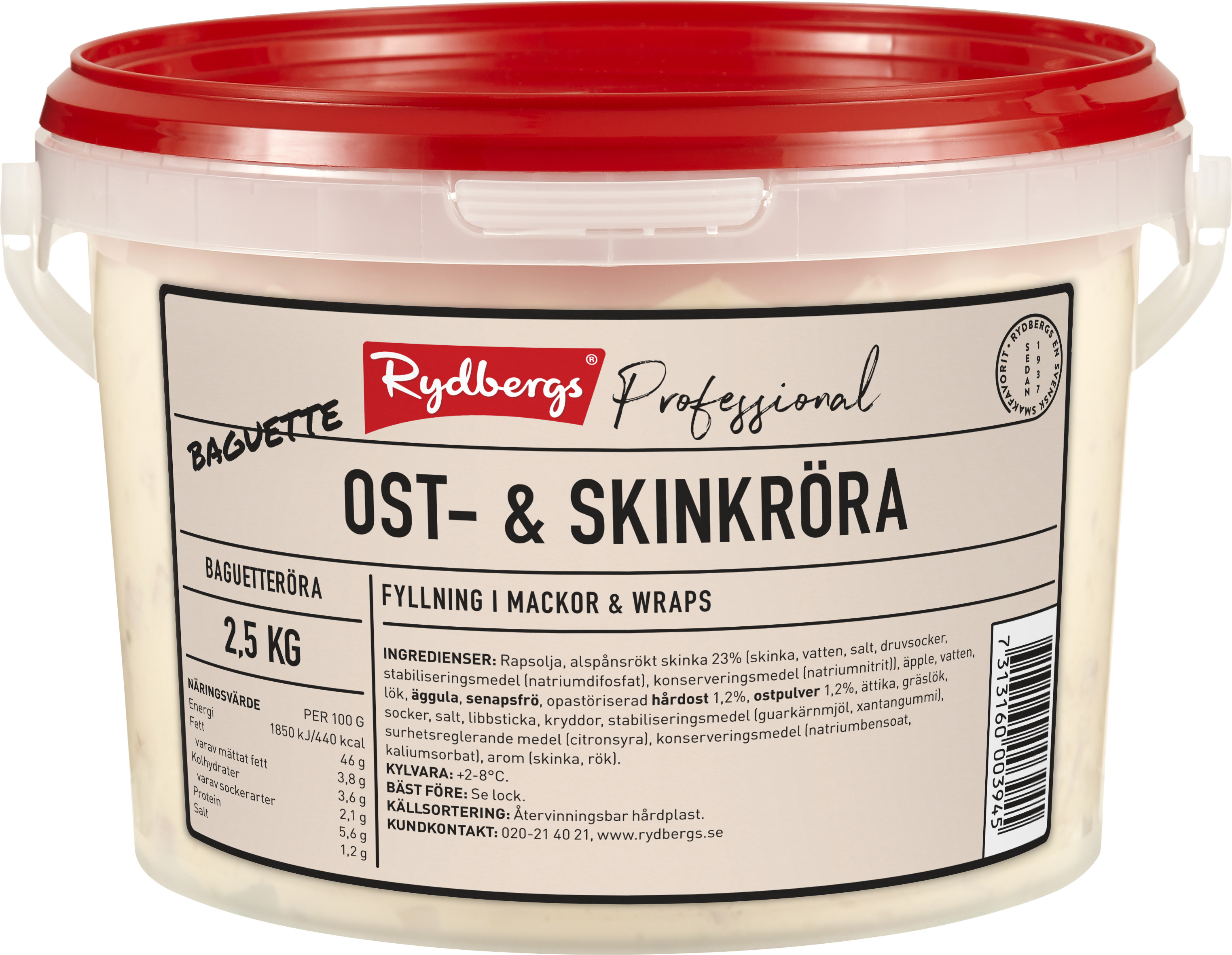 Baguettesallad ost skinka