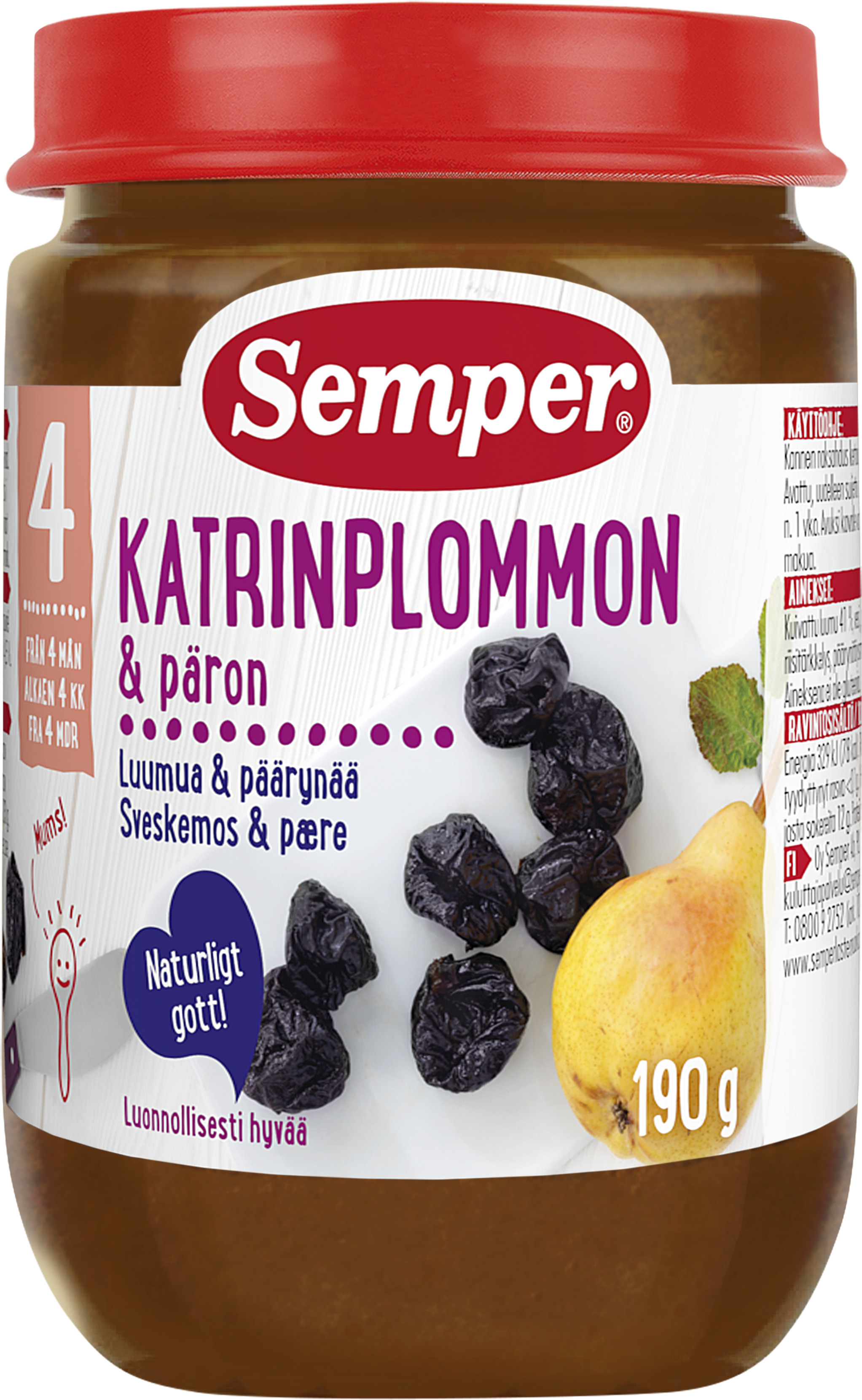 Katrinplommon & Päron 4 Mån