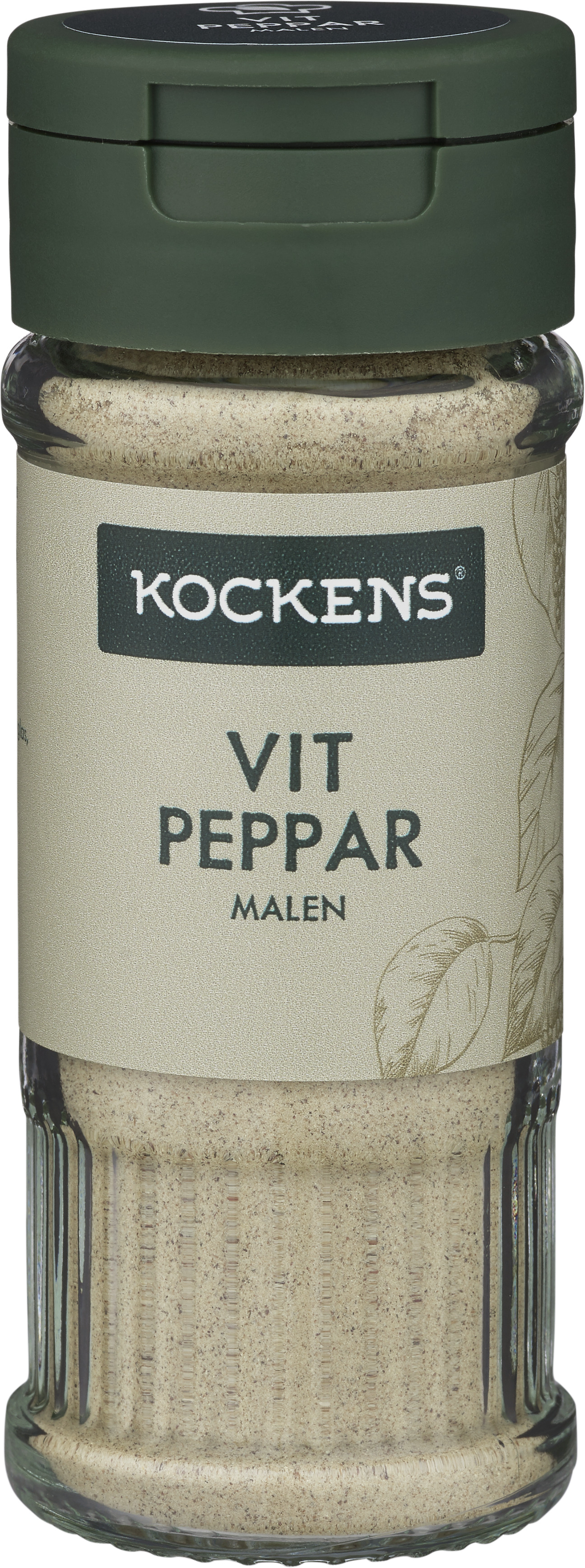 Vitpeppar Malen Glasburk