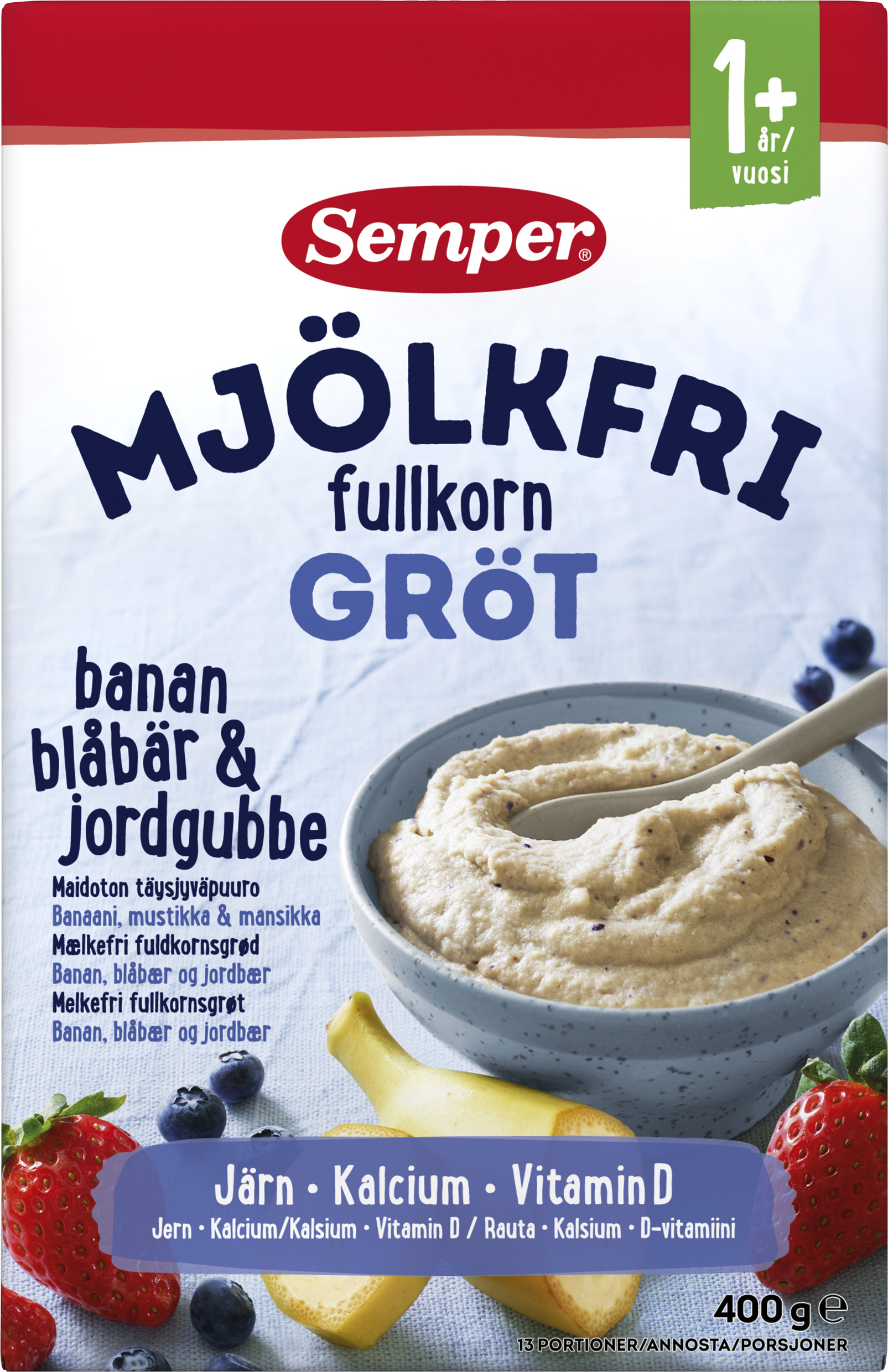 Fullkornsgröt med Bär Mjölkfri 1 År