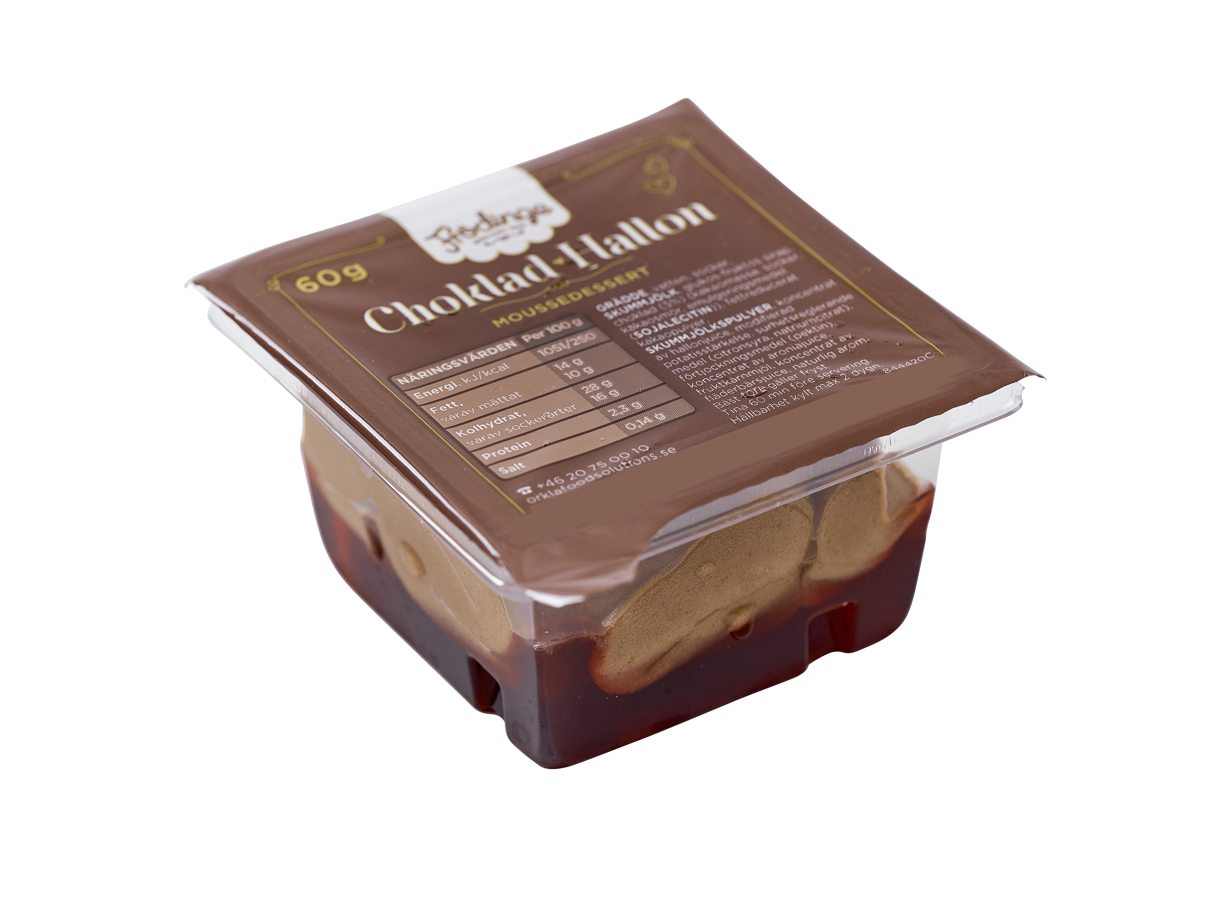 Portionsdessert Choklad & Hallon
