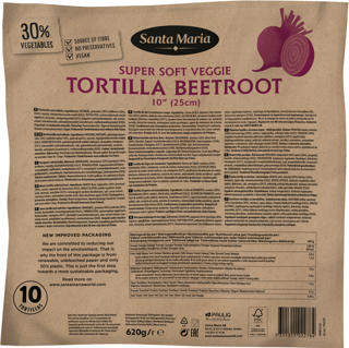 Tortilla Wrap Beetroot 25 cm