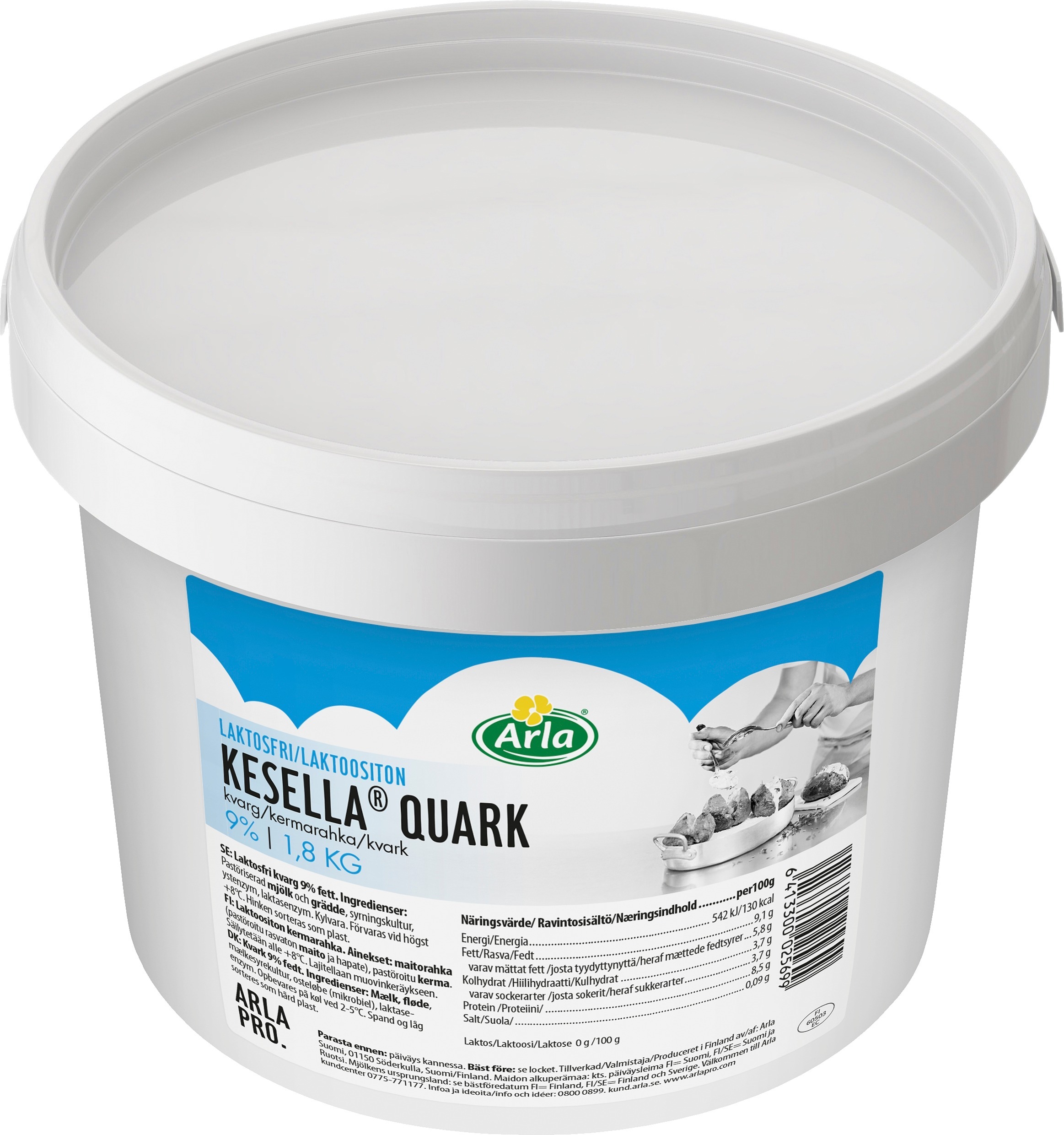 Kesella Kvarg Hink 9% Laktosfri