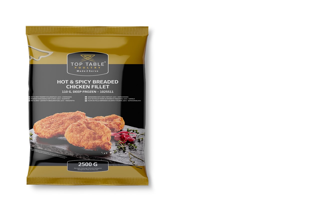 Kycklingfilé Panerad Hot & Spicy 110g