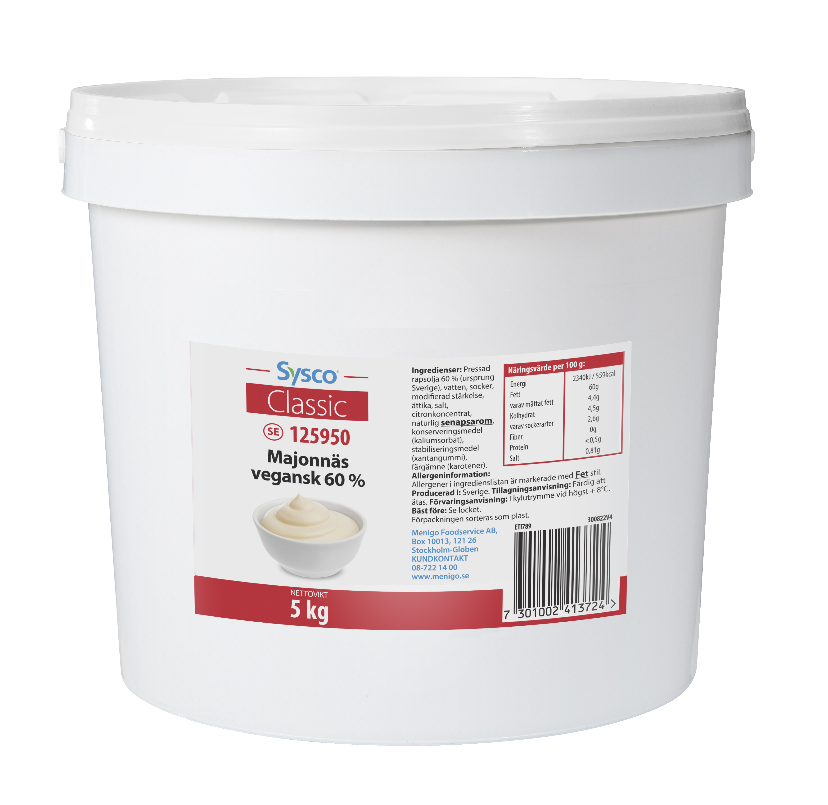 Vegansk Majonnäs 60%