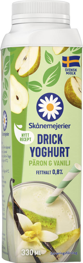 Drickyoghurt Päron & Vanlj med Mindre Socker