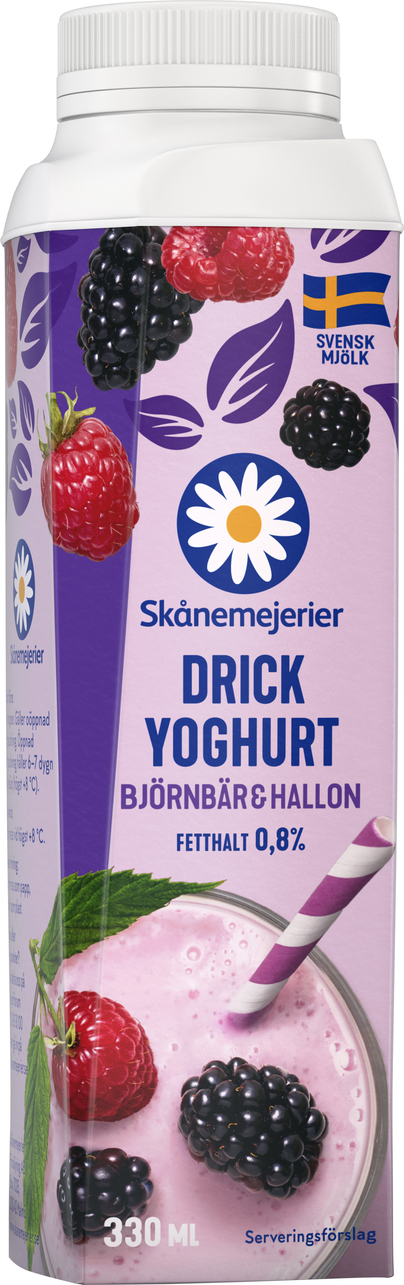 Drickyoghurt Björnbär och Hallon 0,8%