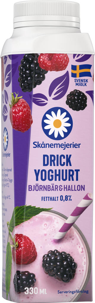 Drickyoghurt Björnbär och Hallon 0,8%