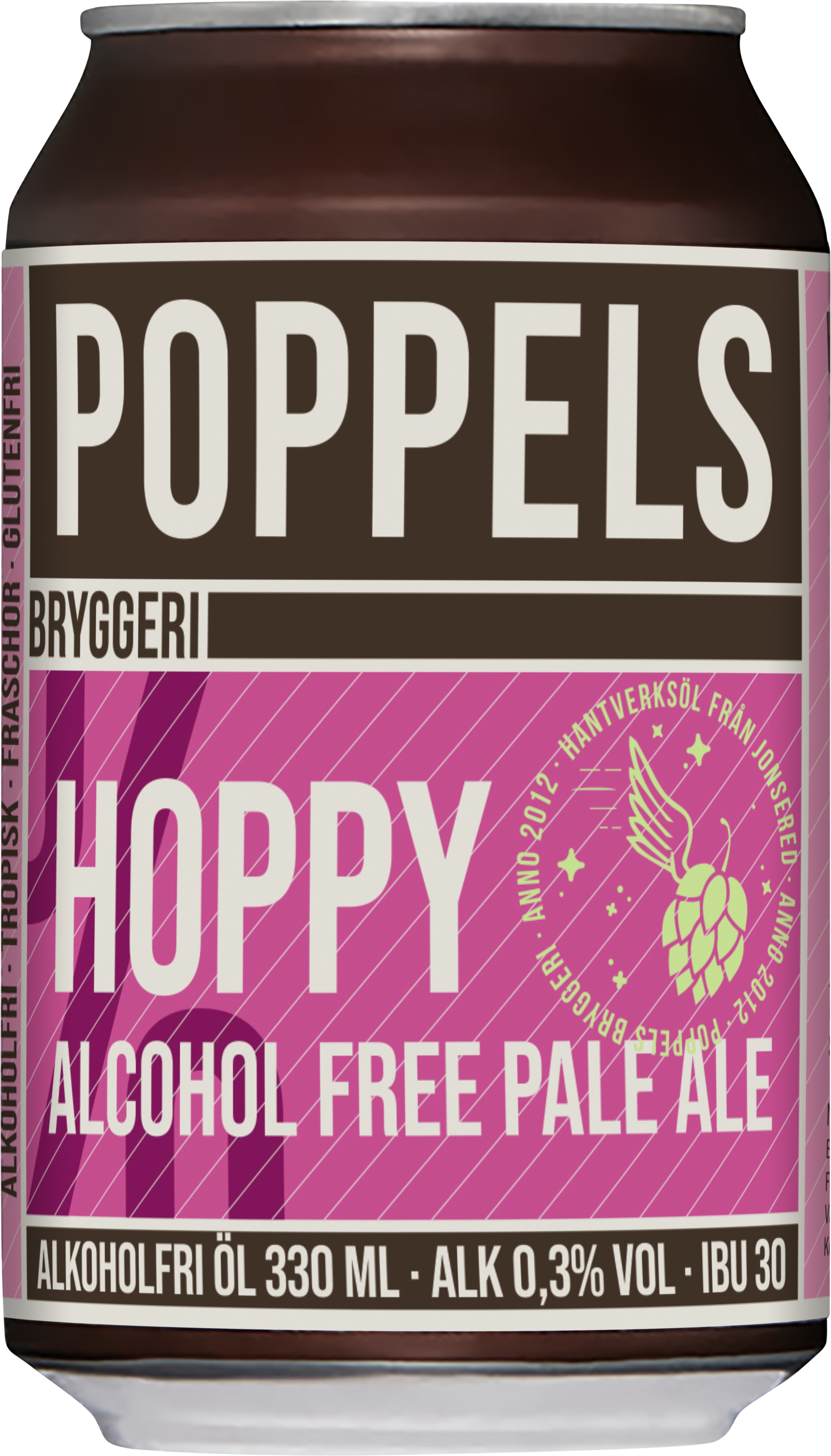 Poppels Hoppy Pale Ale Alkoholfri Glutenfri BRK