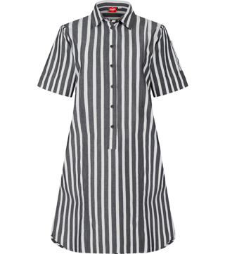 Klänning Kort Ärm Vit Svart M