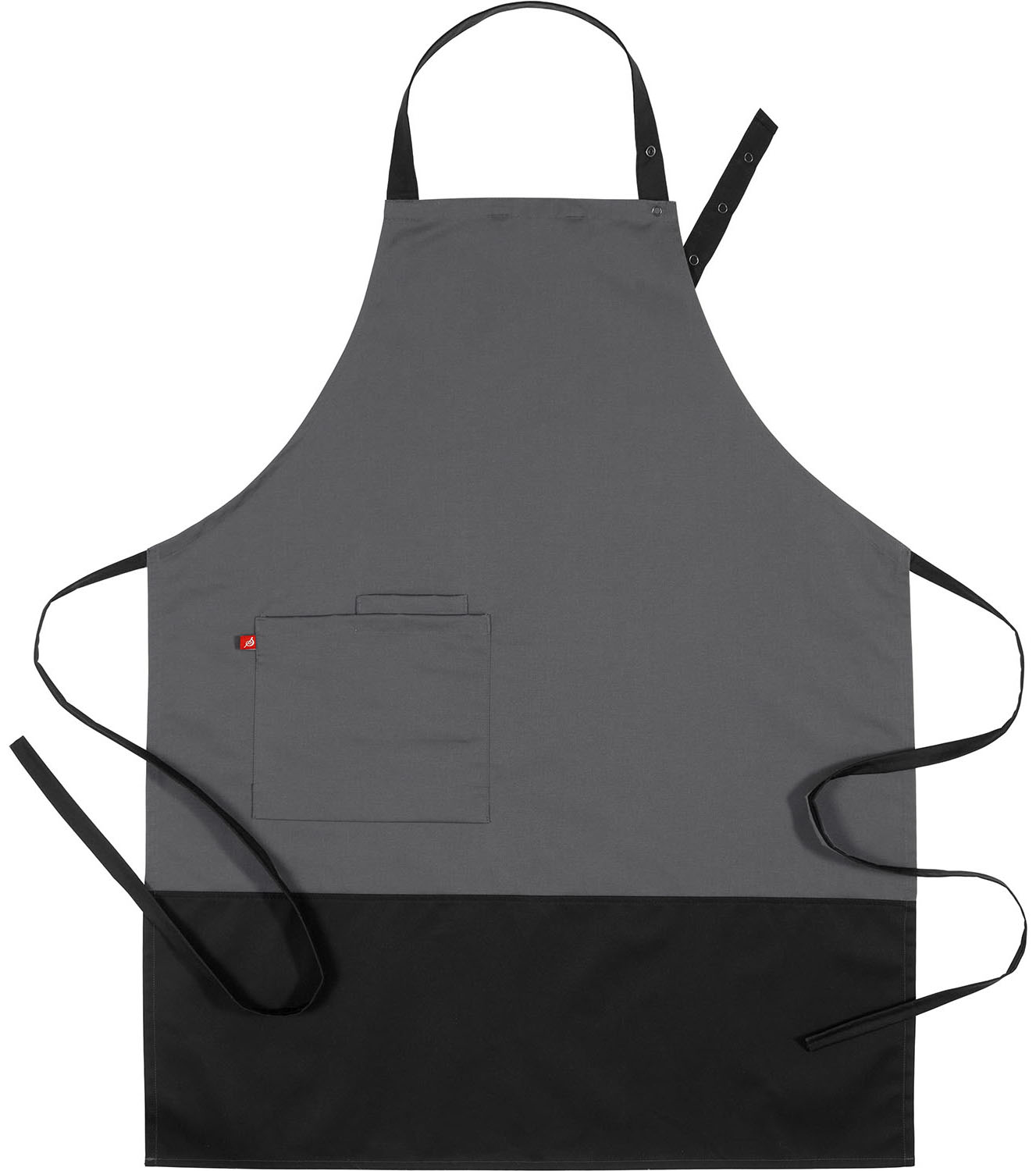 Bröstlappsförkläde Grå