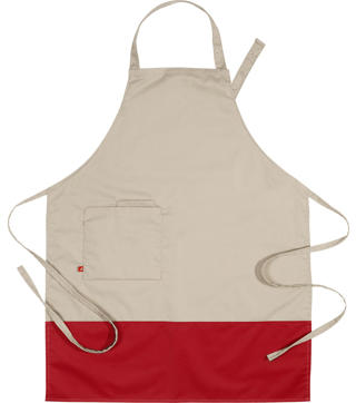 Bröstlappsförkläde Mörkröd