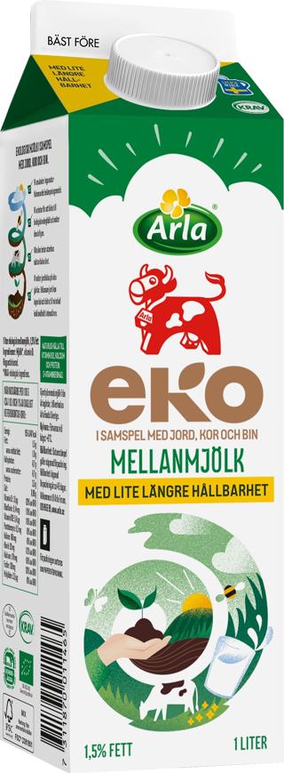 Mellanmjölk 1,5% EKO KRAV