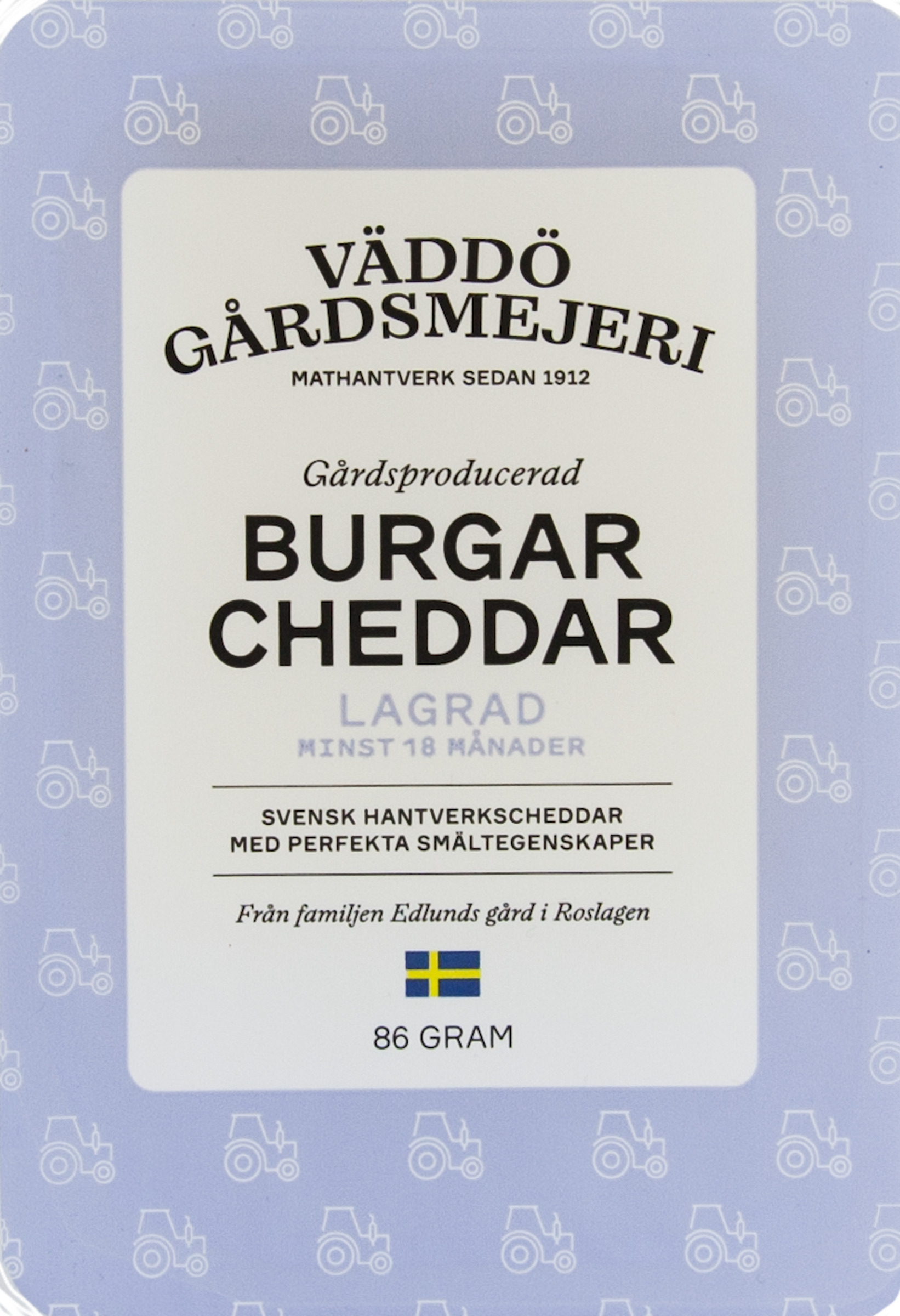 Väddö Burgarcheddar Lagrad 86 g