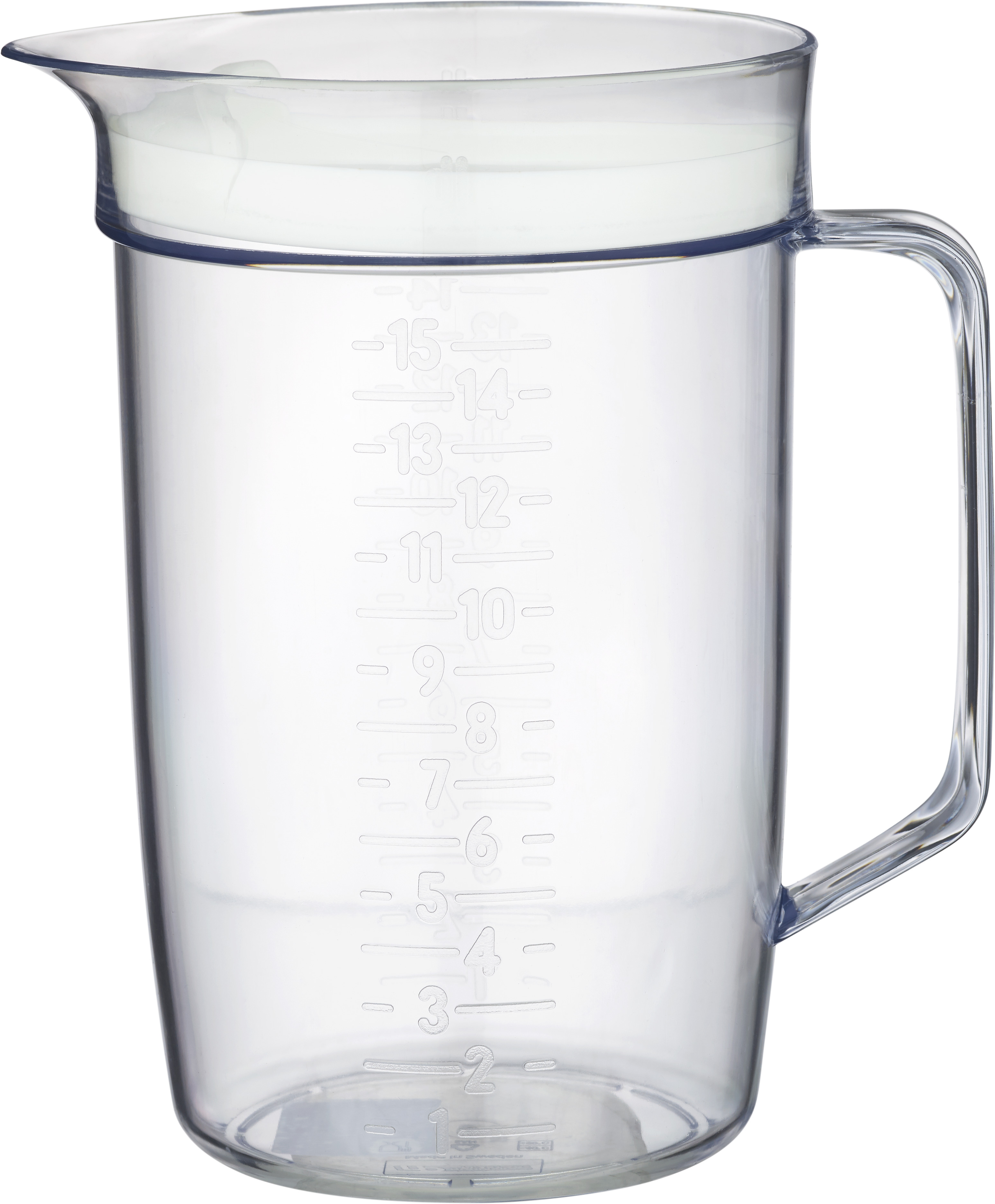 Tillbringare med lock plast 1,5L