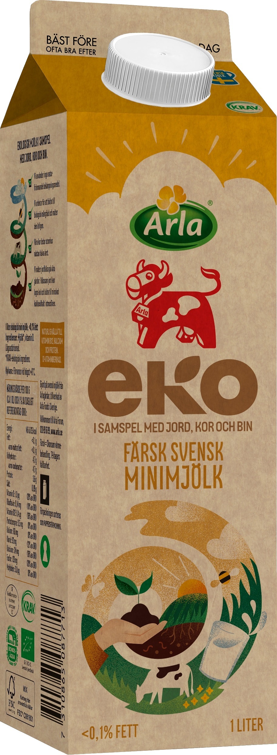 Minimjölk 0,1% EKO KRAV