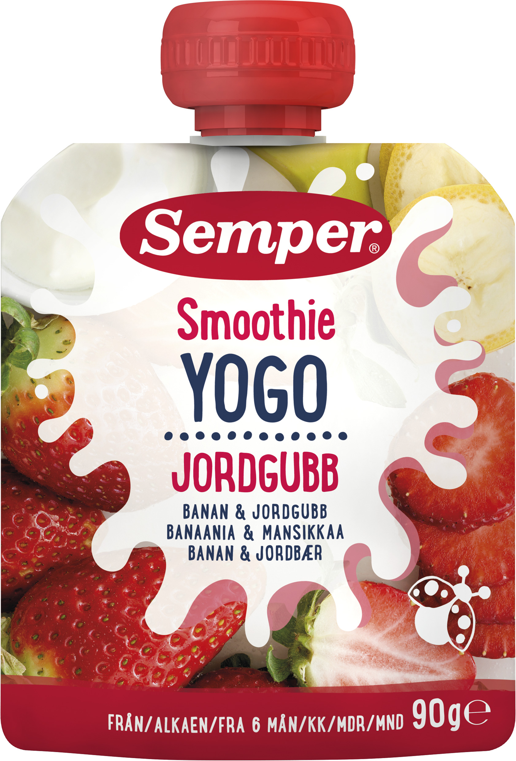 Smoothie Jordgubb & Banan 6 Mån