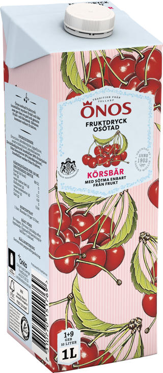 Körsbärsdryck Osötad 1+9