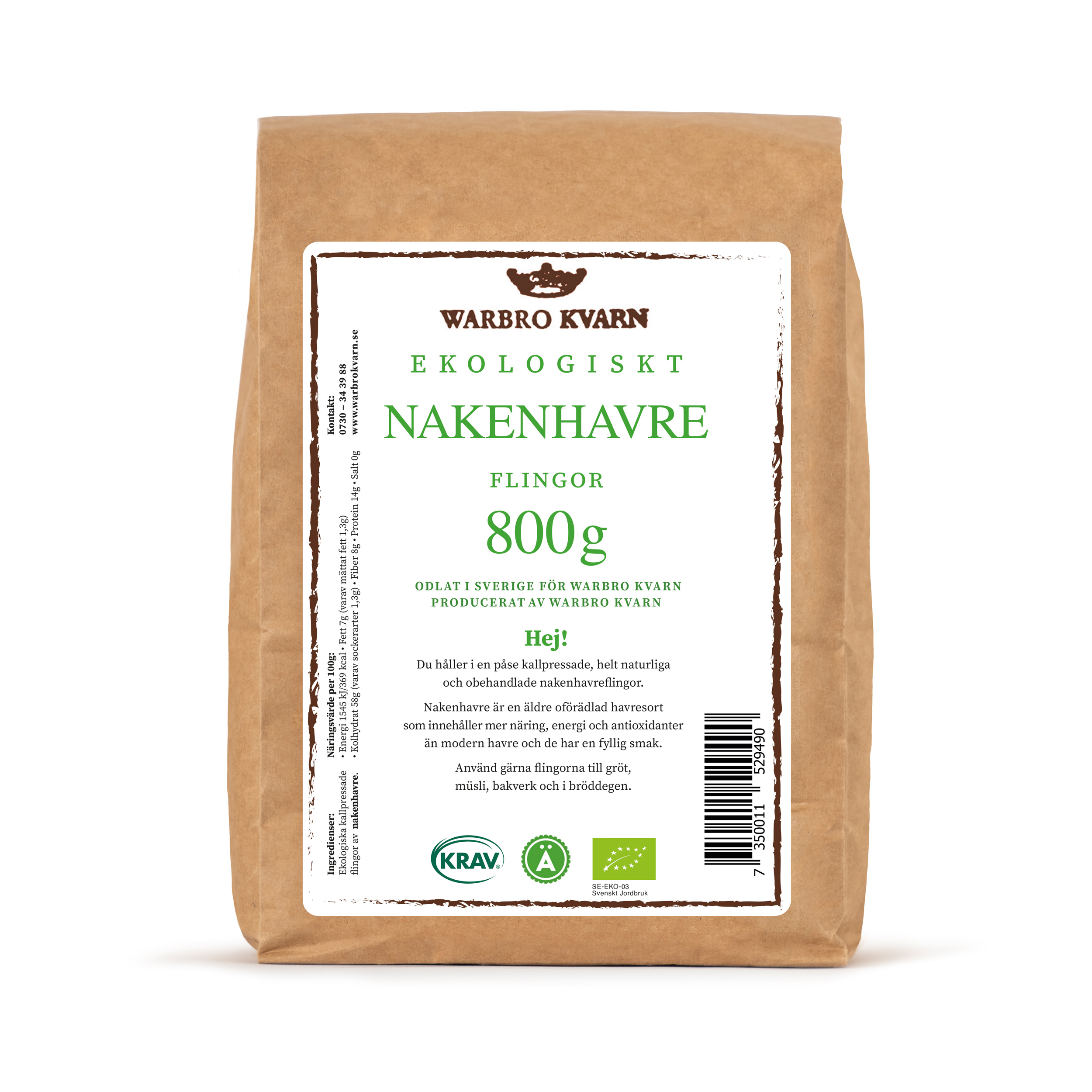 Nakenhavre Flingor EKO KRAV