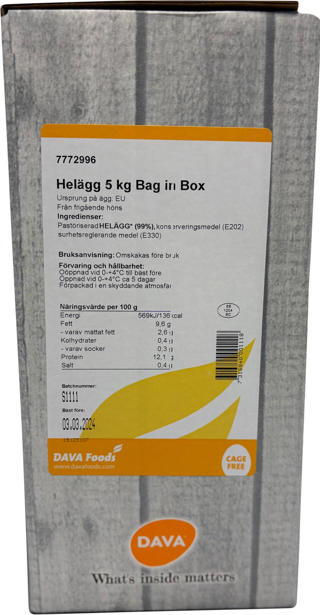 Ägg Hela Flytande Bag in Box