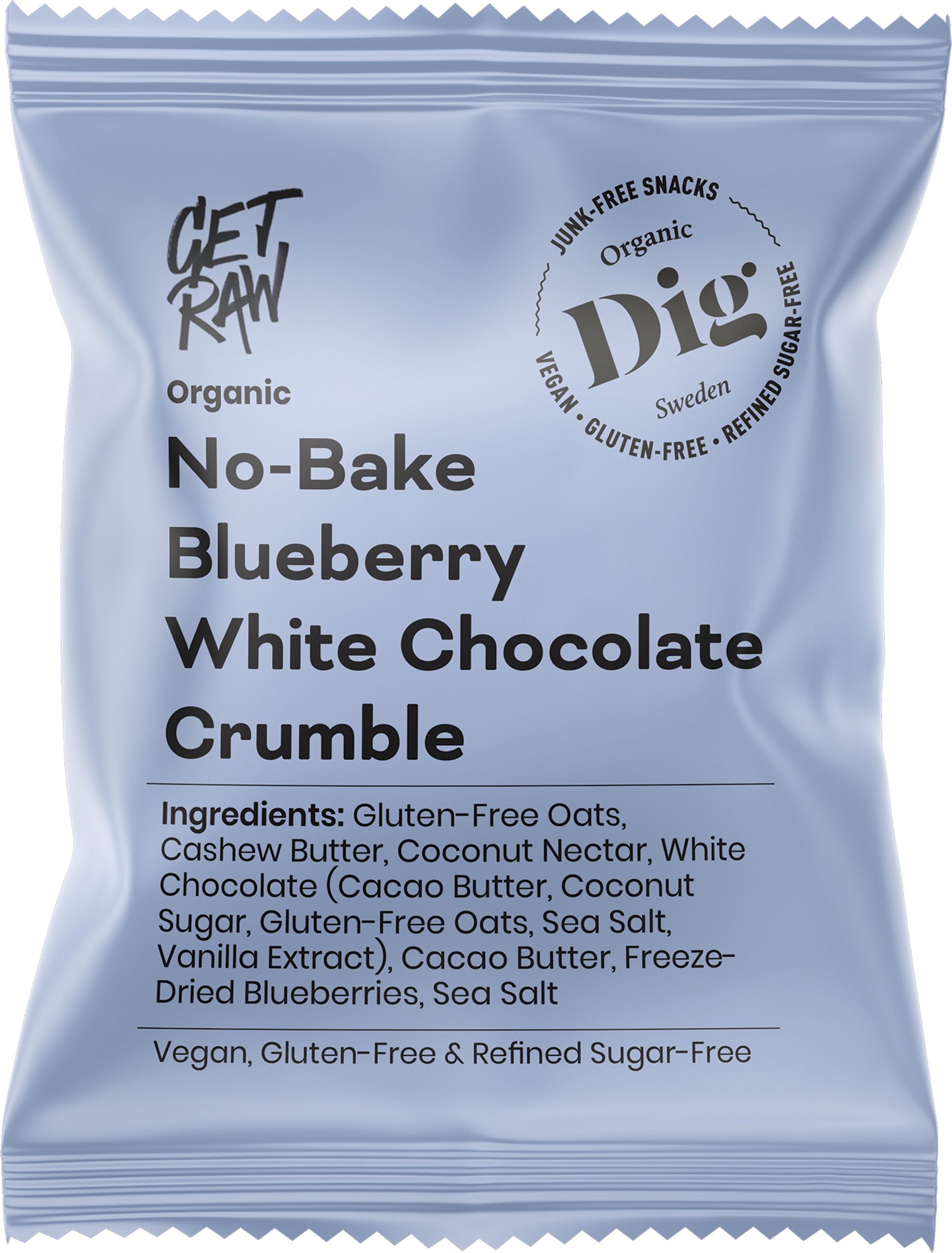 No-Bake Blueberry White Chocolate Crumble
Ekologisk