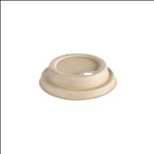 Lock Bägare Sip-lock Bagasse 18/24cl Platt Brun