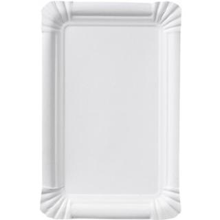 Tallrik Kantig Papper Olaminierad Vit 20x13cm