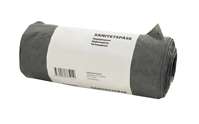 Sanitetspåse med tryck Grå