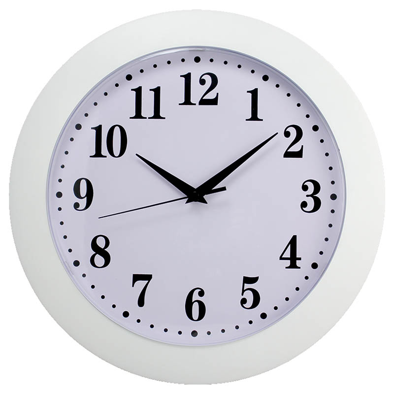 Väggur Plast Vit Ø31cm