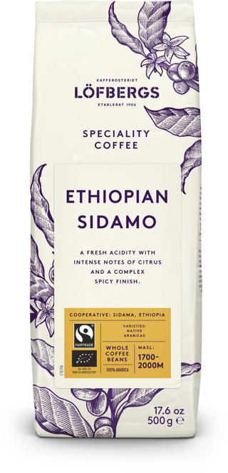 Kaffebönor Brygg Ethiopian Sidamo EKO