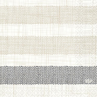 Servett 3-lagers 33x33cm Rigato Black