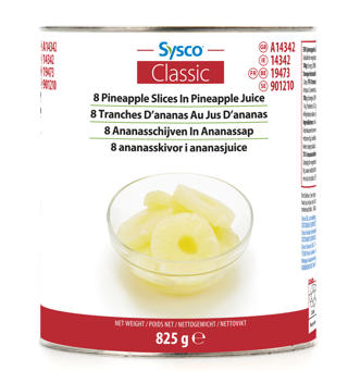 Ananasskivor i Ananasjuice