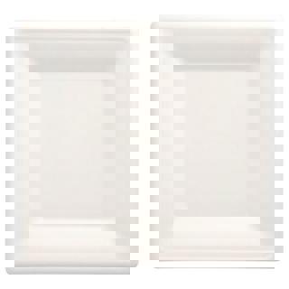 Tallrik Kantig SockerrörVit 26x26cm