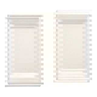 Tallrik Kantig Sockerrör Vit 20x20cm