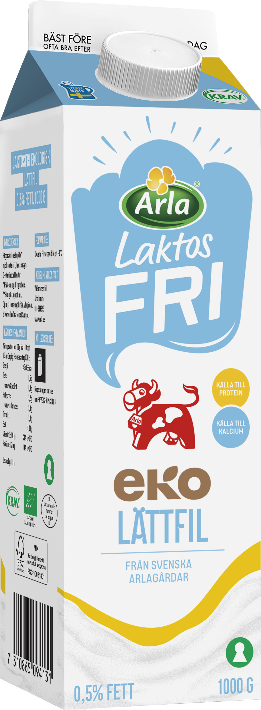 Lätt Filmjölk  0,5% Laktosfri EKO KRAV