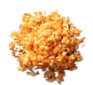 Rotfruktsmix 50/50 Förkokt 3x3mm