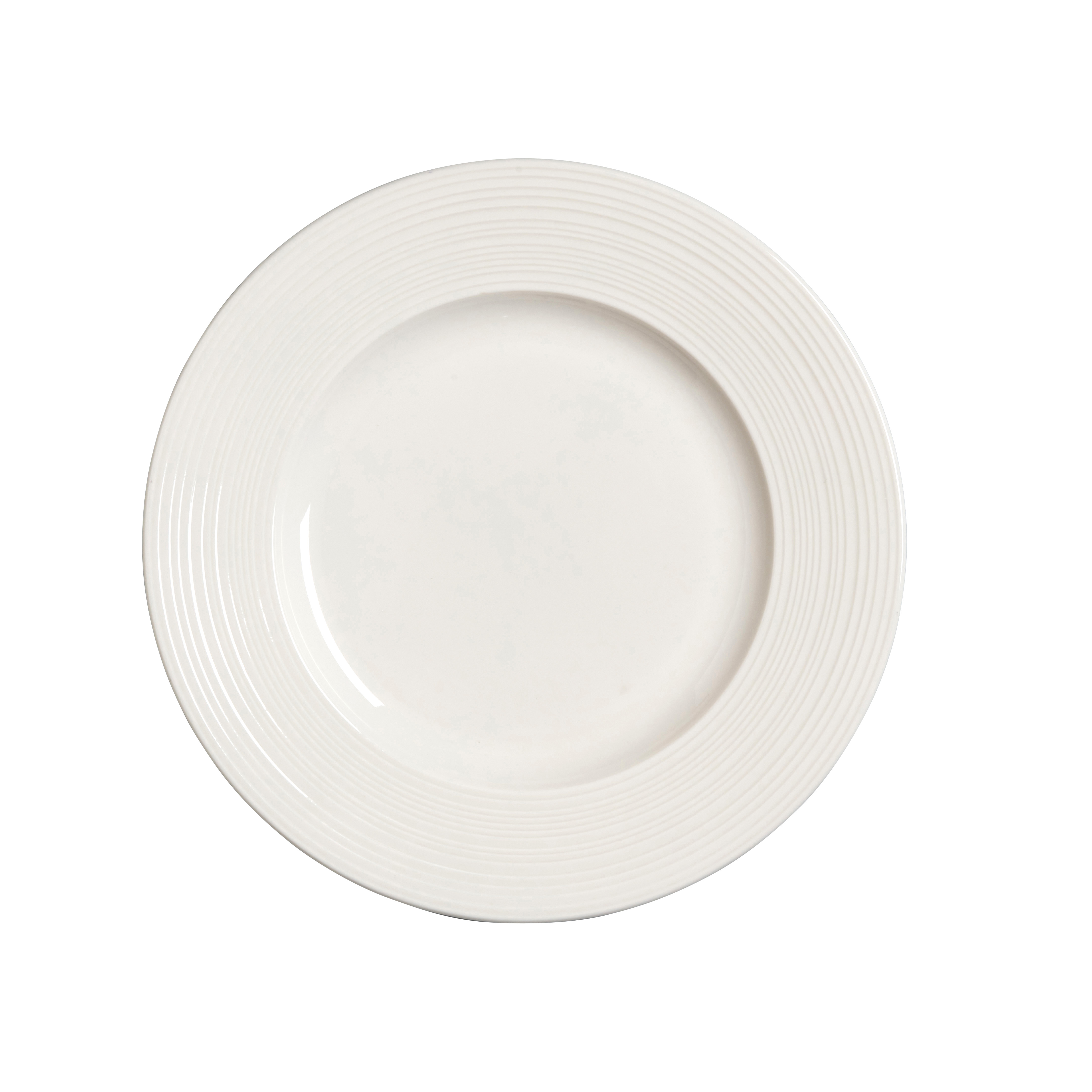 Concorde Tallrik Flat med Bräm Vit Ø23cm