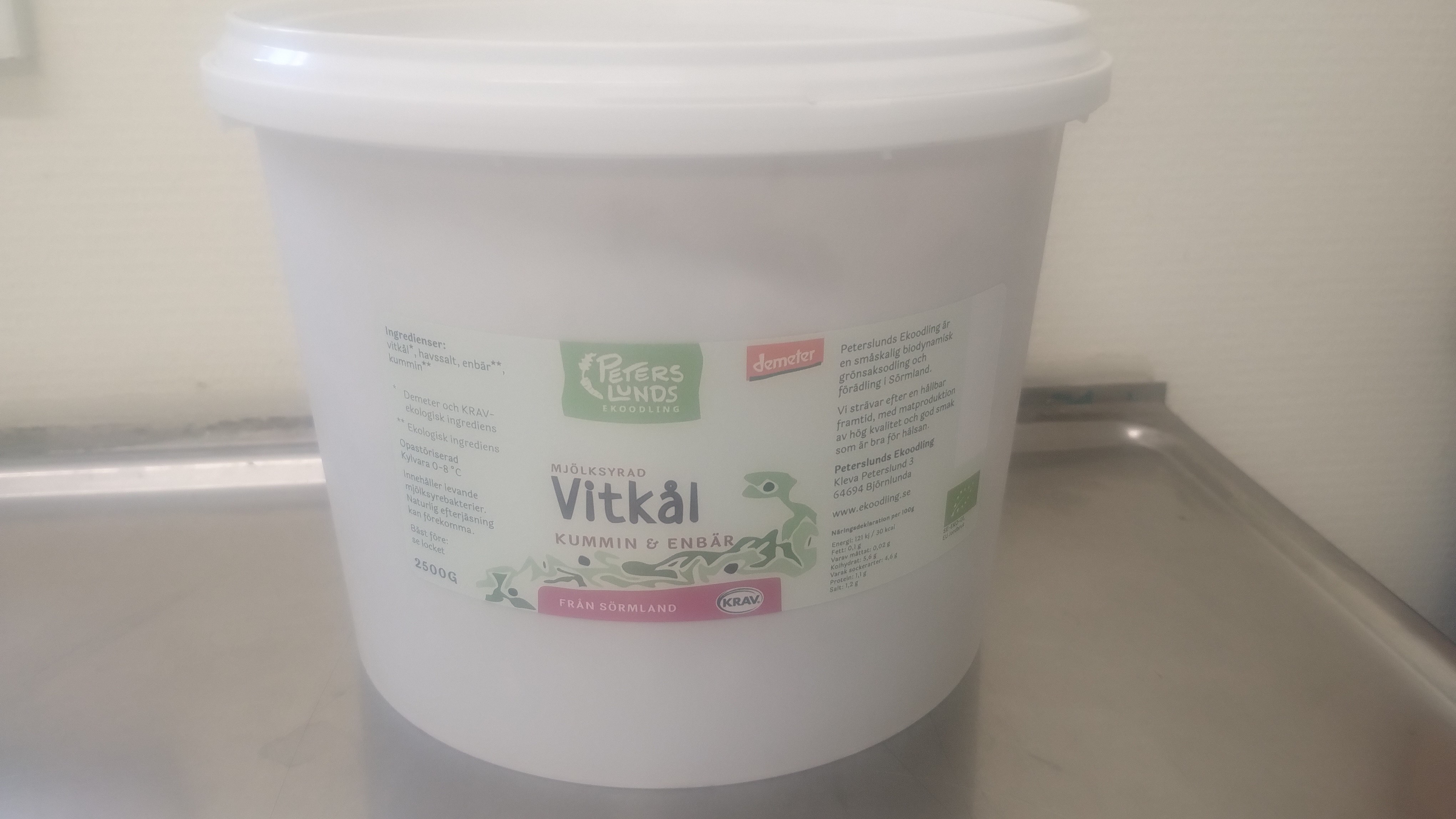 Vitkål Mjölksyrad Naturell EKO KRAV