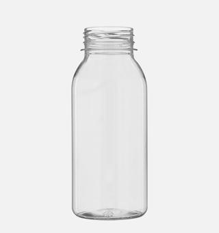 Flaska Rund PET med vit kapsyl 250ml