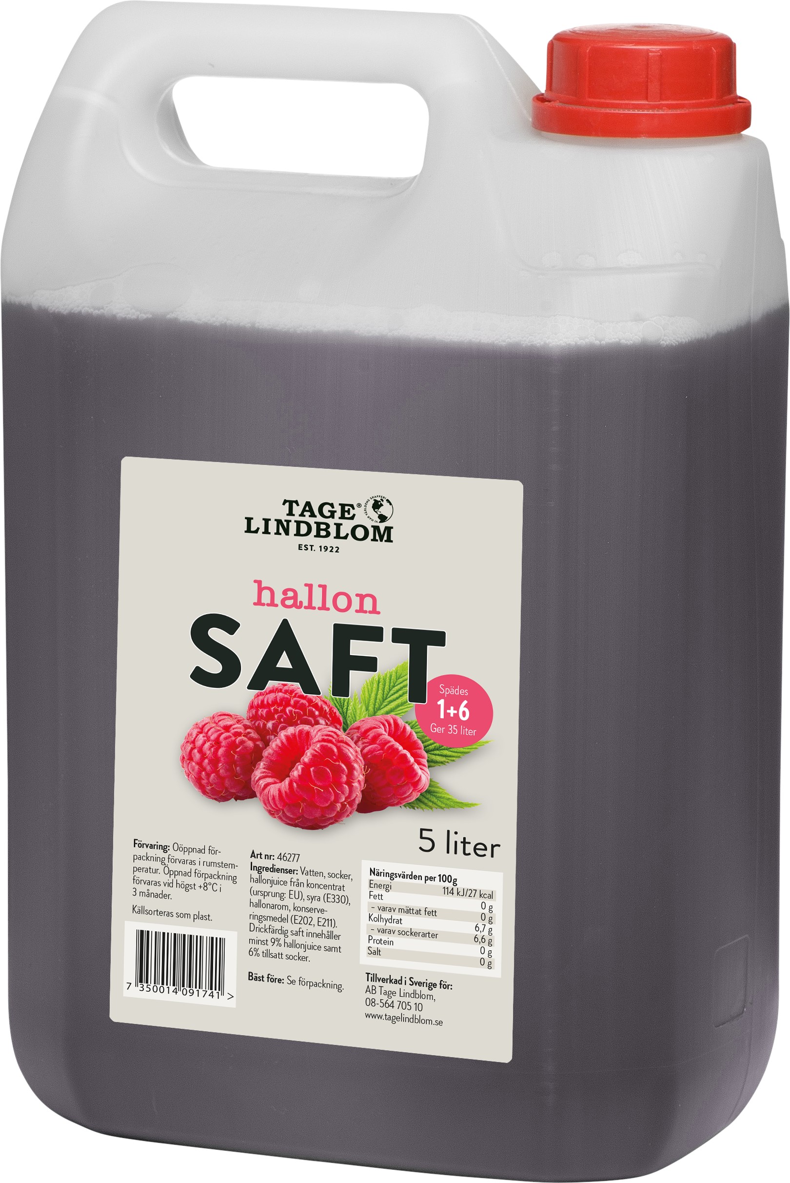 Hallonsaft 1+6