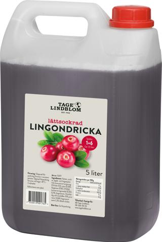 Lingondryck Lättsockrad 1+6