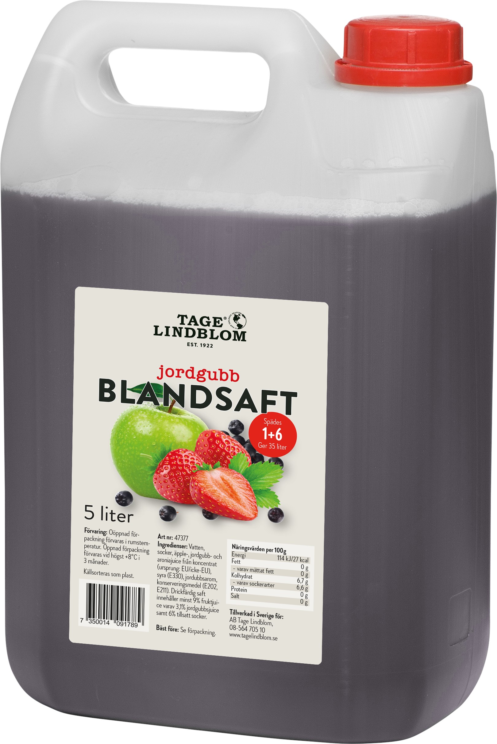 Blandsaft Jordgubb 1+6