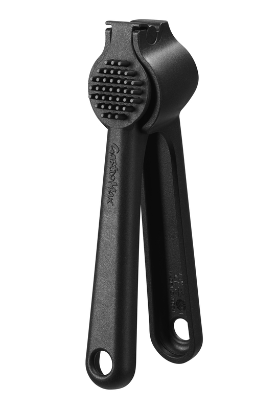 Vitlökspress Plast Svart 17cm